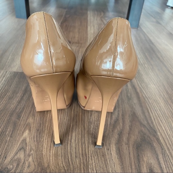 Yves Saint Laurent Tribute Nude Patent Leather Platform Heels – Size 38 - Picture 7 of 8